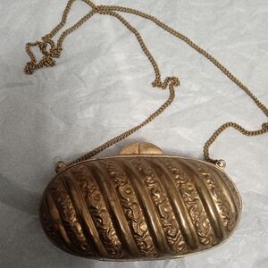 Vintage Brass shell clutch